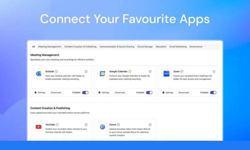 Connect Your Favorite Apps
