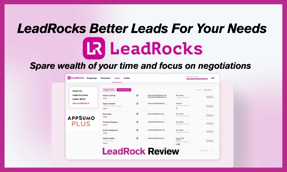 Leadrocks B2B Leads: Boost Sales with Targeted Prospects Fast 3 Leadrocks B2B Leads: Boost Sales with Targeted Prospects Fast