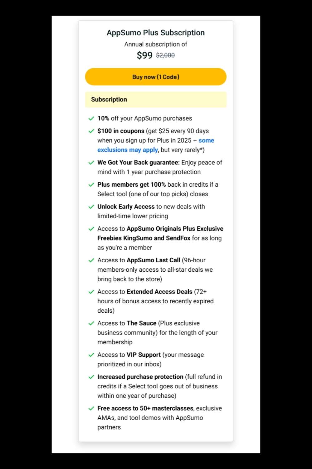 Pricing and Feature Plan