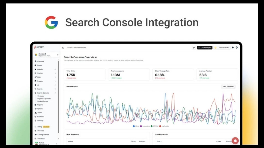 Search Console integration