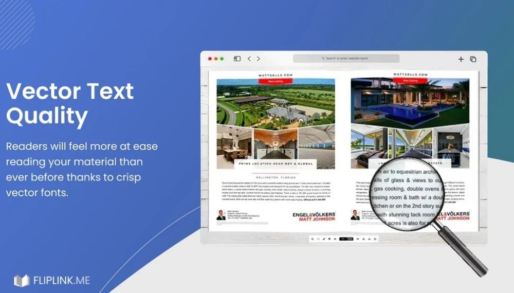 Crisp vector fonts make reading a breeze.