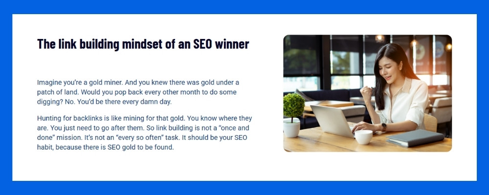 The link building mindset of an SEO winner